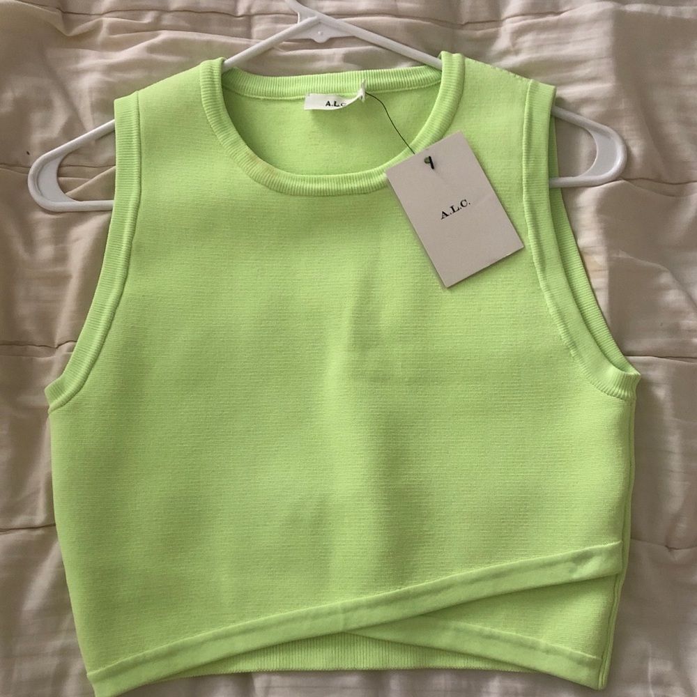 A.L.C. Neon Green Crop Top (new w/tags)